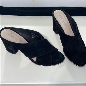 Kenneth cole Lyra Suede Block Heel Slide